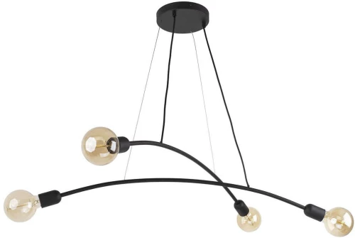 Φωτιστικό Οροφής Helix 2724 4xΕ27 15W 90x125cm Black TK Lighting
