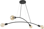 Φωτιστικό Οροφής Helix 2724 4xΕ27 15W 90x125cm Black TK Lighting