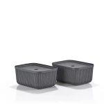 Κουτιά Αποθήκευσης Pulp 31775 (Σετ 2τμχ) 32x23x15cm Black Zone Denmark Χαρτί