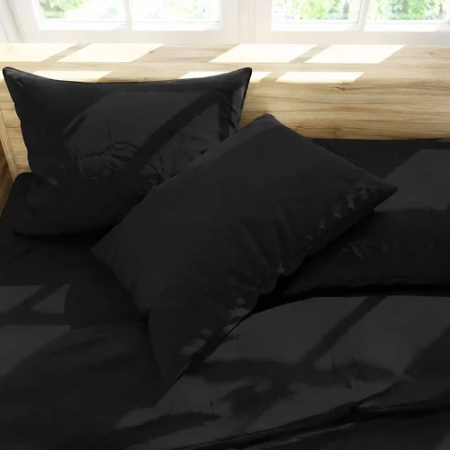 Σεντόνι Basic Black Viopros Μονό 160x260cm Βαμβάκι-Πολυέστερ