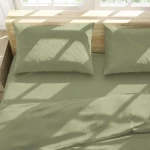 Σεντόνι Basic Με Λάστιχο Green Viopros Μονό 100x225cm Βαμβάκι-Πολυέστερ
