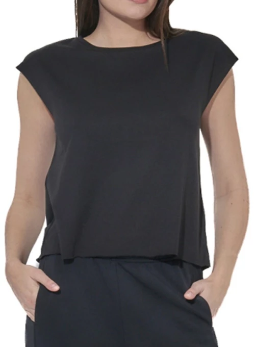 BODY ACTION BODY ACTION W MODAL CROPPED TOP 041619-01-BLACK