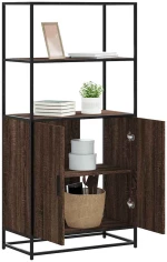 vidaXL Highboard καφέ δρυς Κατασκευασμένο ξύλο και μέταλλο