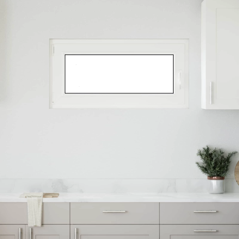 Παράθυρο Κάτω Στρώματος RISOR Λευκός 100 x 50 cm PVC και Γυαλί