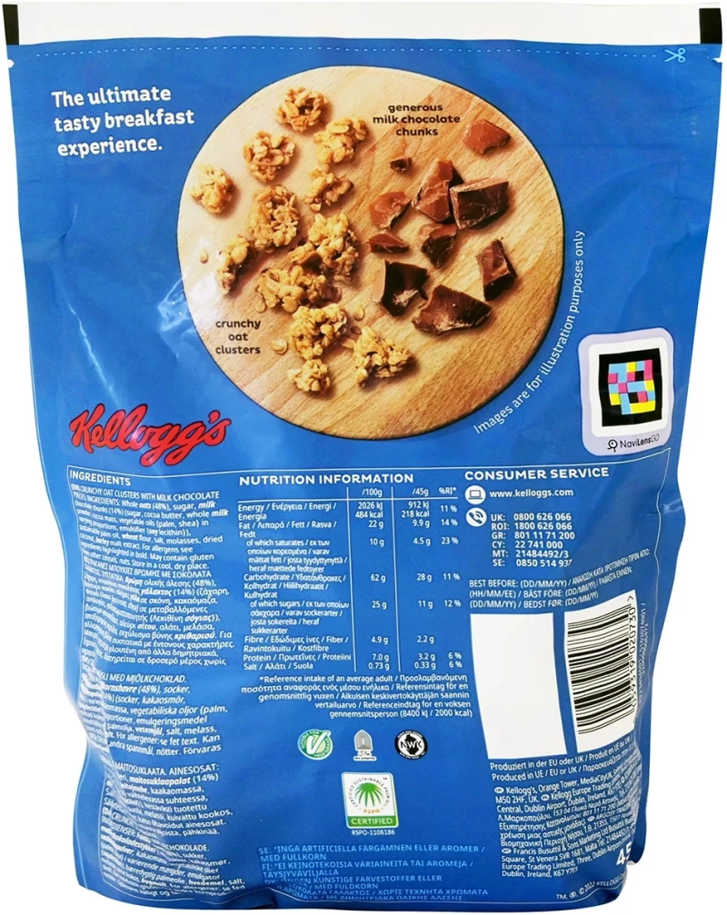 Kellogg's Extra Milk Chocolate 450g