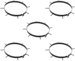 vidaXL Σφιγκτήρας Αεριστήρα Γκαζόν με Σπαθιά 5 pcs Ø 30 cm Ατσάλι