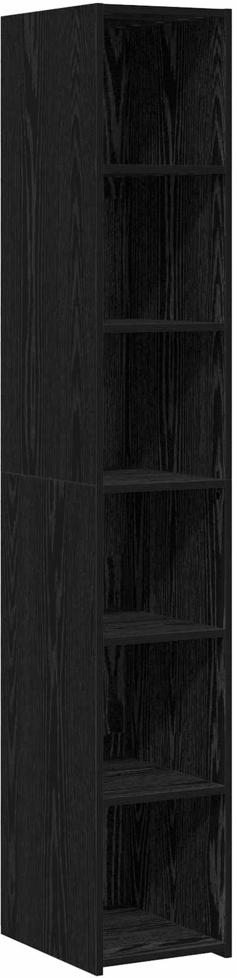 vidaXL Highboard Μαύρη Δρυς 30 x 41 x 185 εκ. Επεξεργασμένο Ξύλο