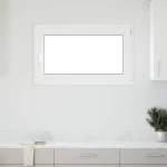 vidaXL Παράθυρο Κάτω Στρώματος RISOR 100 x 70 cm PVC και Γυαλί Λευκό