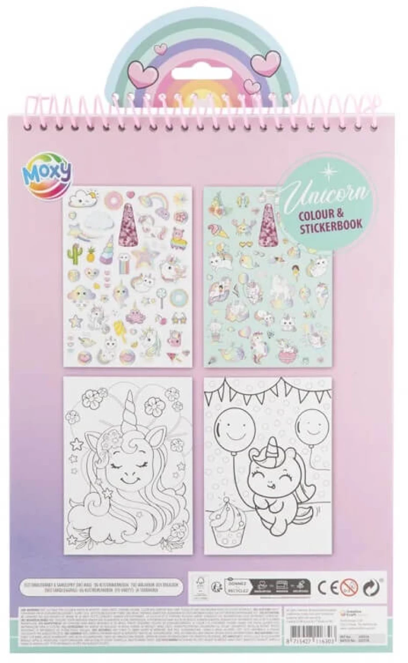 ΒΙΒΛΙΟ ΖΩΓΡΑΦΙΚΗΣ ΜΕ ΜΕ STICKERS UNICORN- 002.150114