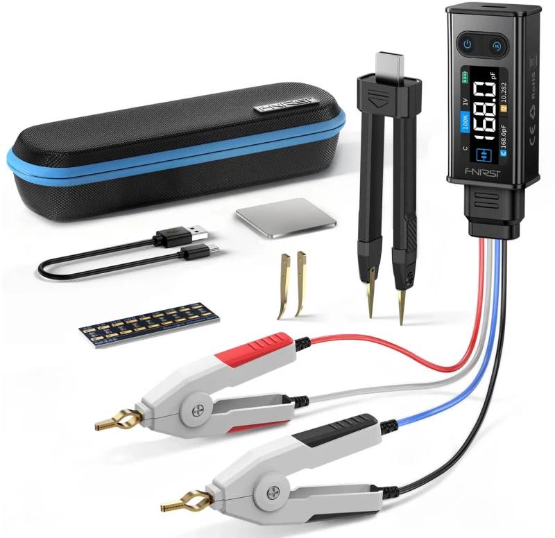 FNIRSI ψηφιακό LCR/ESR tester LCR-ST2 Plus, επαναφορτιζόμενο