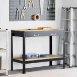 Εργασιακά Παγκάκια Μαύρο 81 x 41 x 145 εκ. Επεξεργασμένο ξύλο |42020126