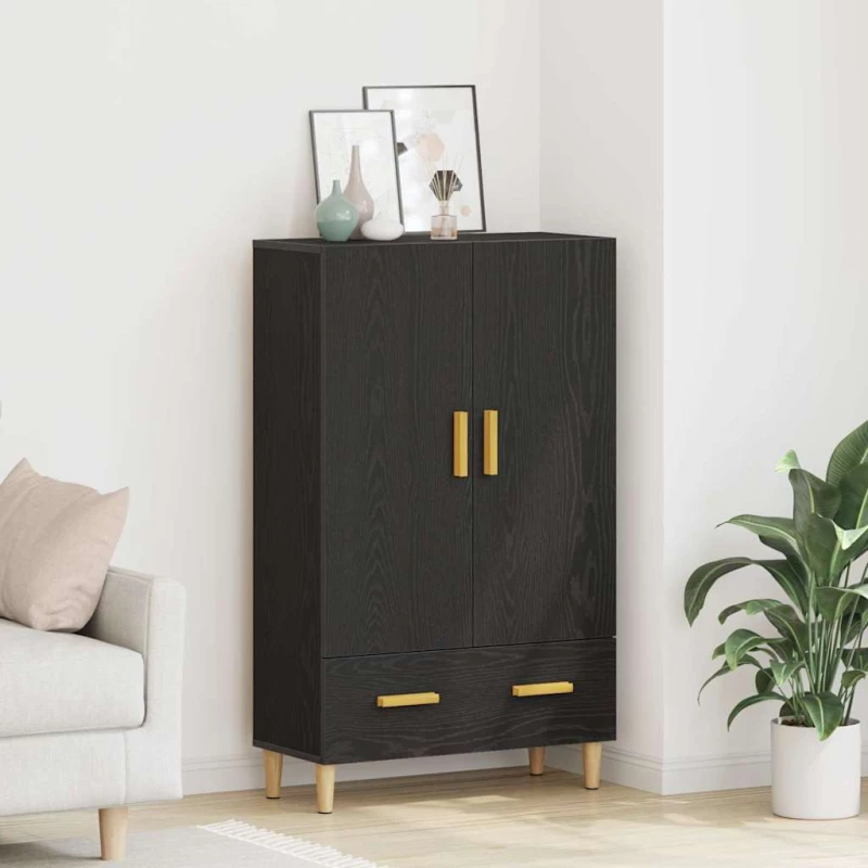 Highboard με συρτάρι Μαύρο 70 x 31 x 115 εκ Επεξεργασμένο ξύλο |862763