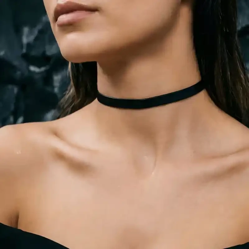 Γυναικείο Choker CB80677 Δερματίνη - Μαύρο