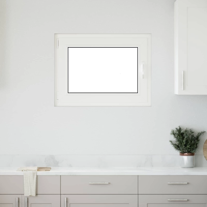 Παράθυρο Κάτω Στρώματος RISOR Λευκός 80 x 70 cm PVC και Γυαλί |42047201