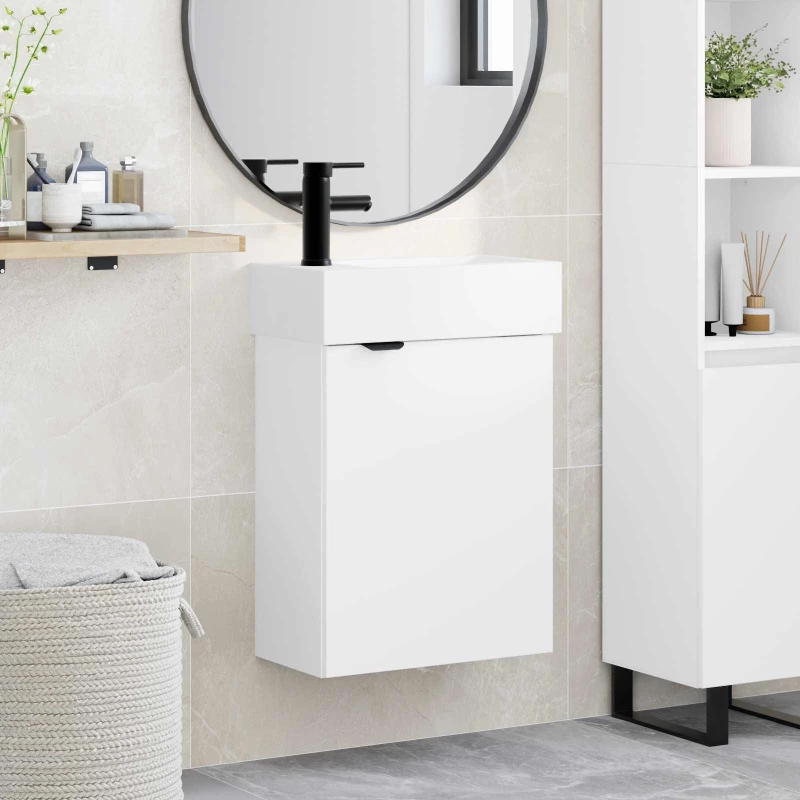 Μονάδα μπάνιου με βρύση Λευκό 45,5 x 22,5 x 84 εκ |889425