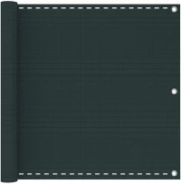 Οθόνη Μπαλκονιού Σκούρο Πράσινο 90 x 1200 εκ HDPE και Αλουμίνιο |4002983