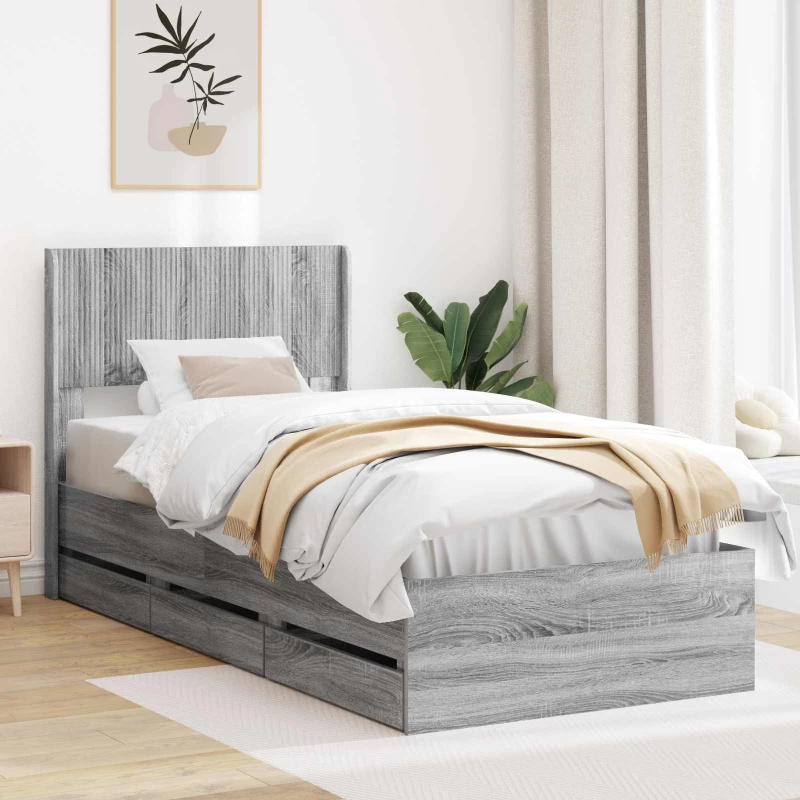 Καλάθι με αποθήκη και κεφαλάρι Γκρι Sonoma 90 x 200 cm |3414340