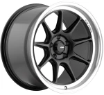 Konig Countergram 17x9 5x114.3 ET43 Matte Black Matte Machined Lip