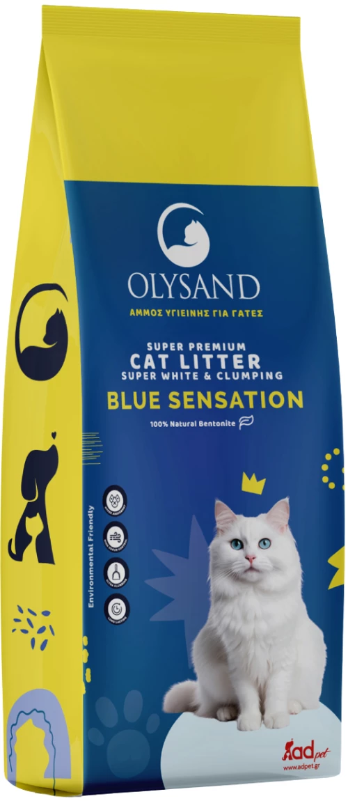 Άμμος Γάτας Olysand Blue Sensation Από Λευκό Μπετονίτη 5L (4,25kg)