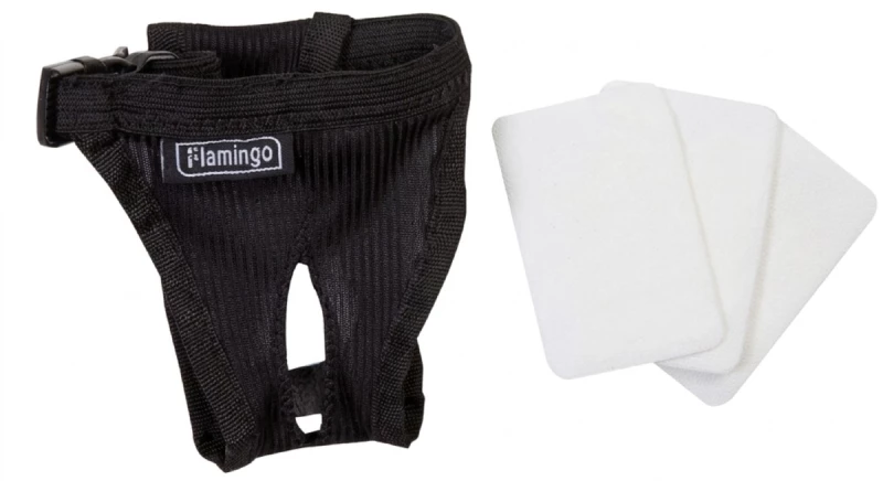 Βρακάκι Περιόδου Σκύλου Flamingo Μαύρο XSmall 18-23cm