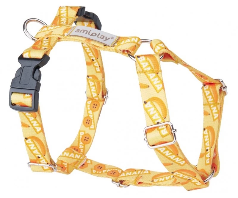 Σαμαράκι Σκύλου Amiplay Harness Guard Be Happy Banana Small 1,5x26-35cm