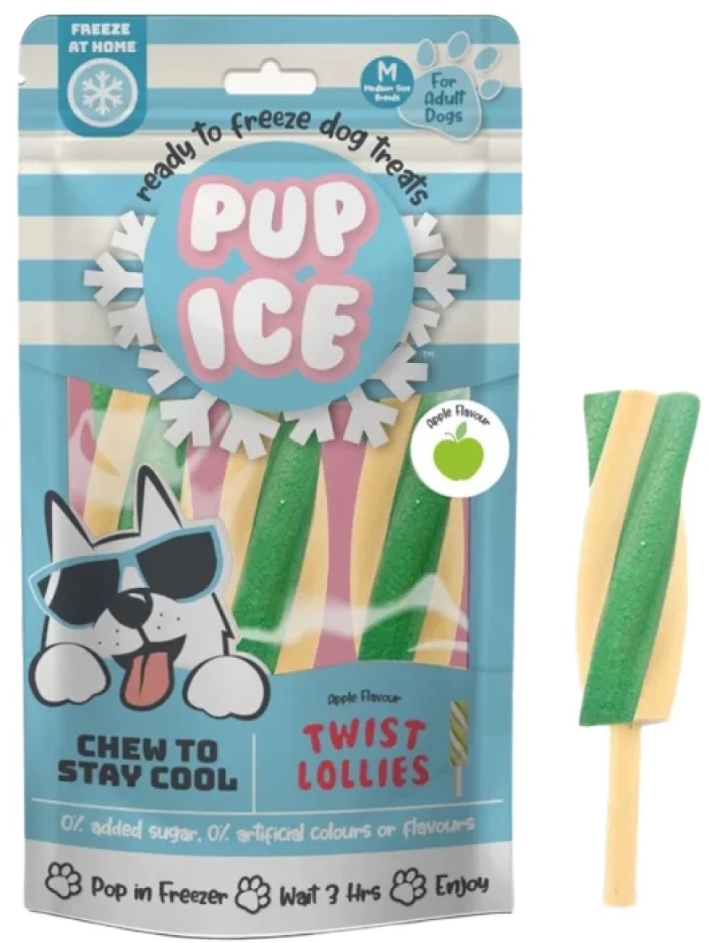 Λιχουδιά, Παγωτό Σκύλου Pup Ice Μήλο 90gr (3τμχ)