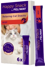 Feliway Λιχουδιά Κρέμα Γάτας Happy Snack Beef 90gr (6x15gr)