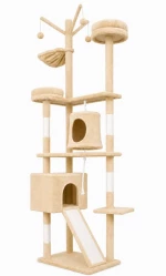 Γατόδεντρο - Ονυχοδρόμιο The Purrlock Holmes Cat Tree 60x40x190cm Μπεζ