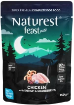 Naturest Pouch Feast Adult Chicken with Shrimp & Cranberries 150gr