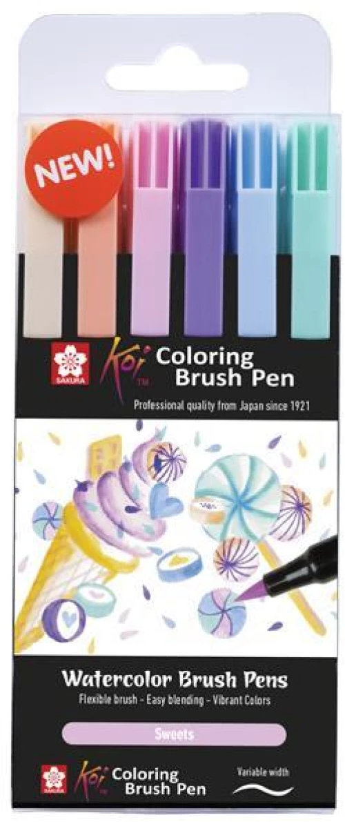 Sakura Koi Sweets Brush Markers 6 Χρώματα