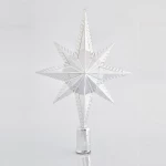 Eurolamp Στολίδι Κορυφή από Πλαστικό Ασημί 1τμχ 30cm