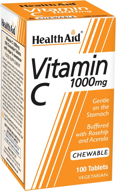 Health Aid Vitamin C 1000mg 100 μασώμενες ταμπλέτες